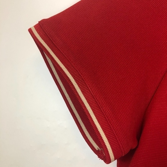 EP Pro Tour Tech Red 1/4 Zip Gold Trim Golf Polo - Picture 6 of 11